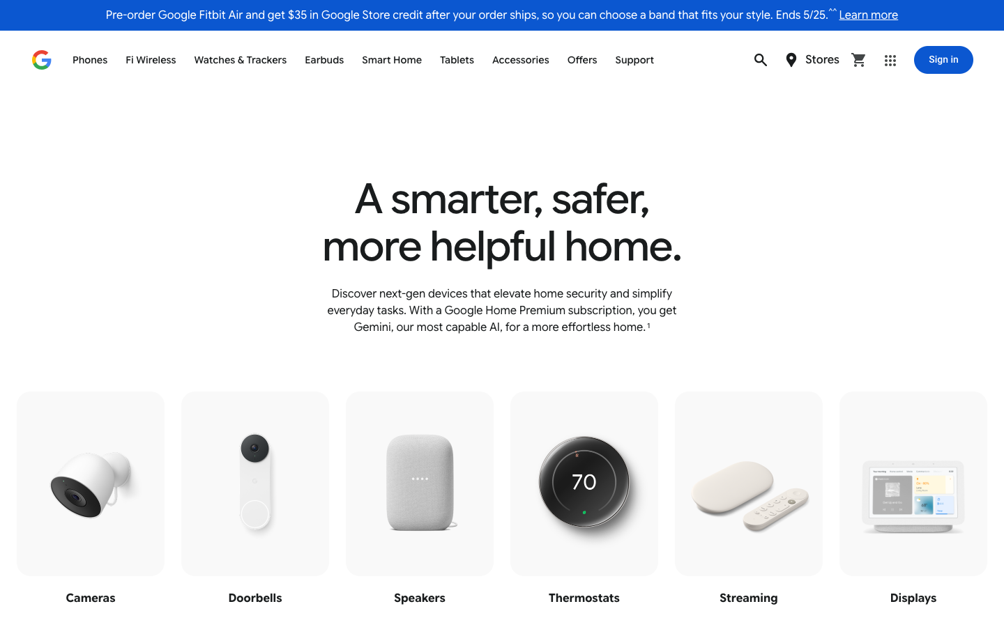 Google Store 顶栏（无大下拉菜单）